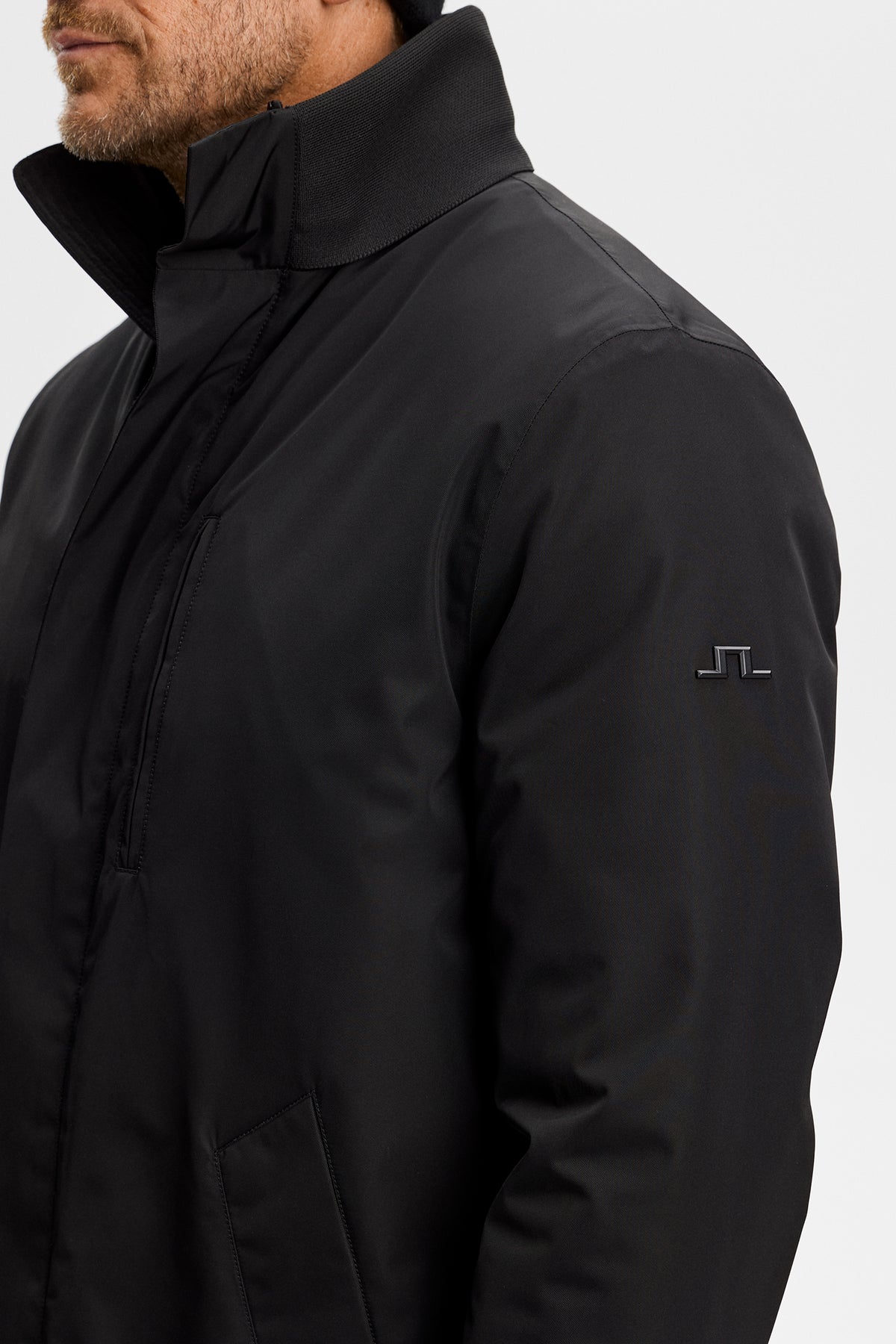 Harold Padded Jacket in Black by J.Lindeberg