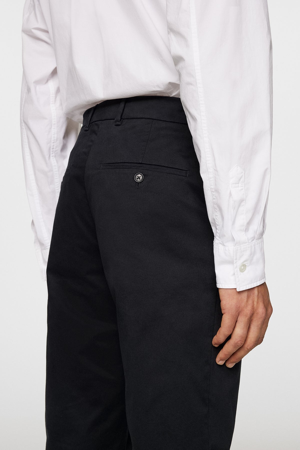 Lois C Cloud Satin Pants in Black by J.Lindeberg