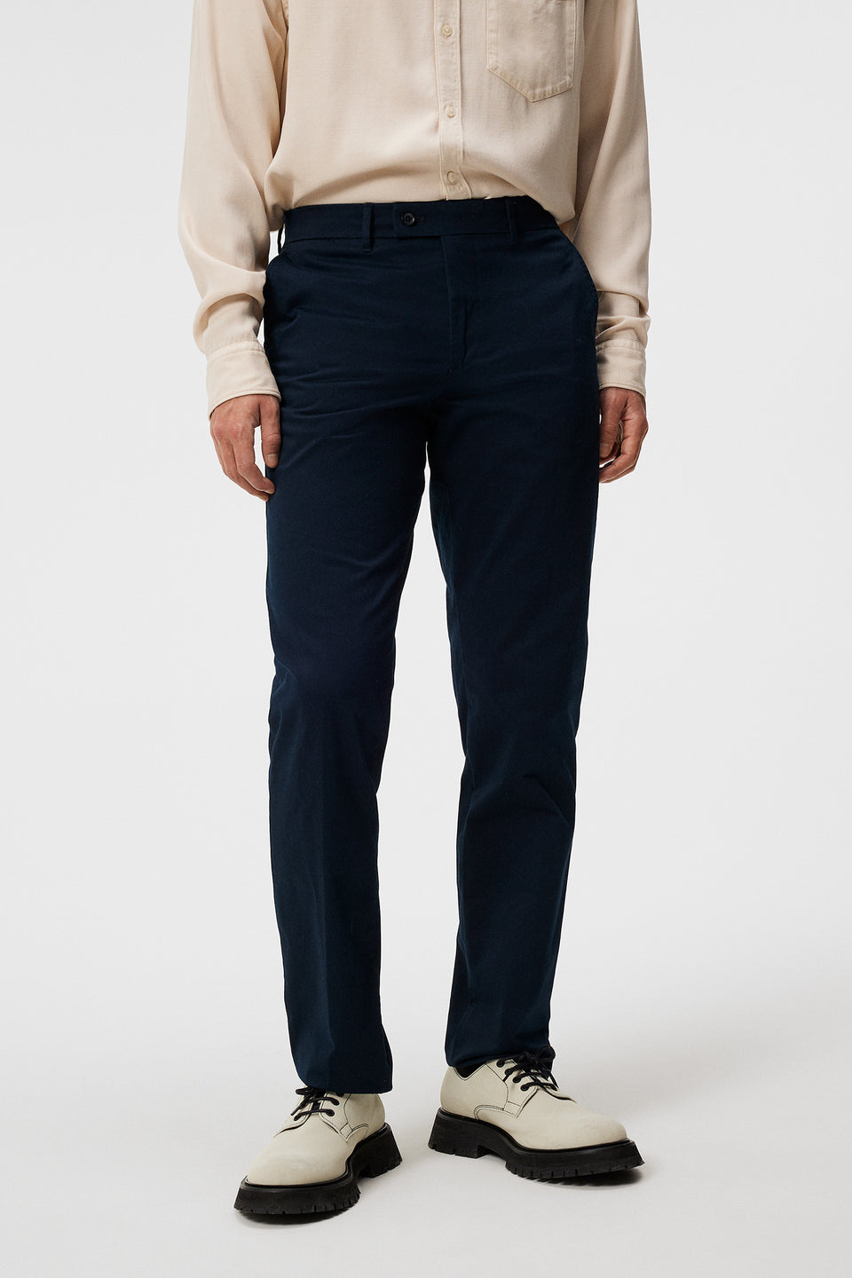 Lois Cloud Satin Pants / JL Navy