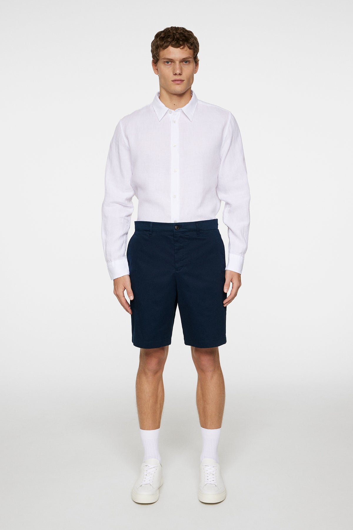 Shane Cloud Satin Shorts in JL Navy by J.Lindeberg