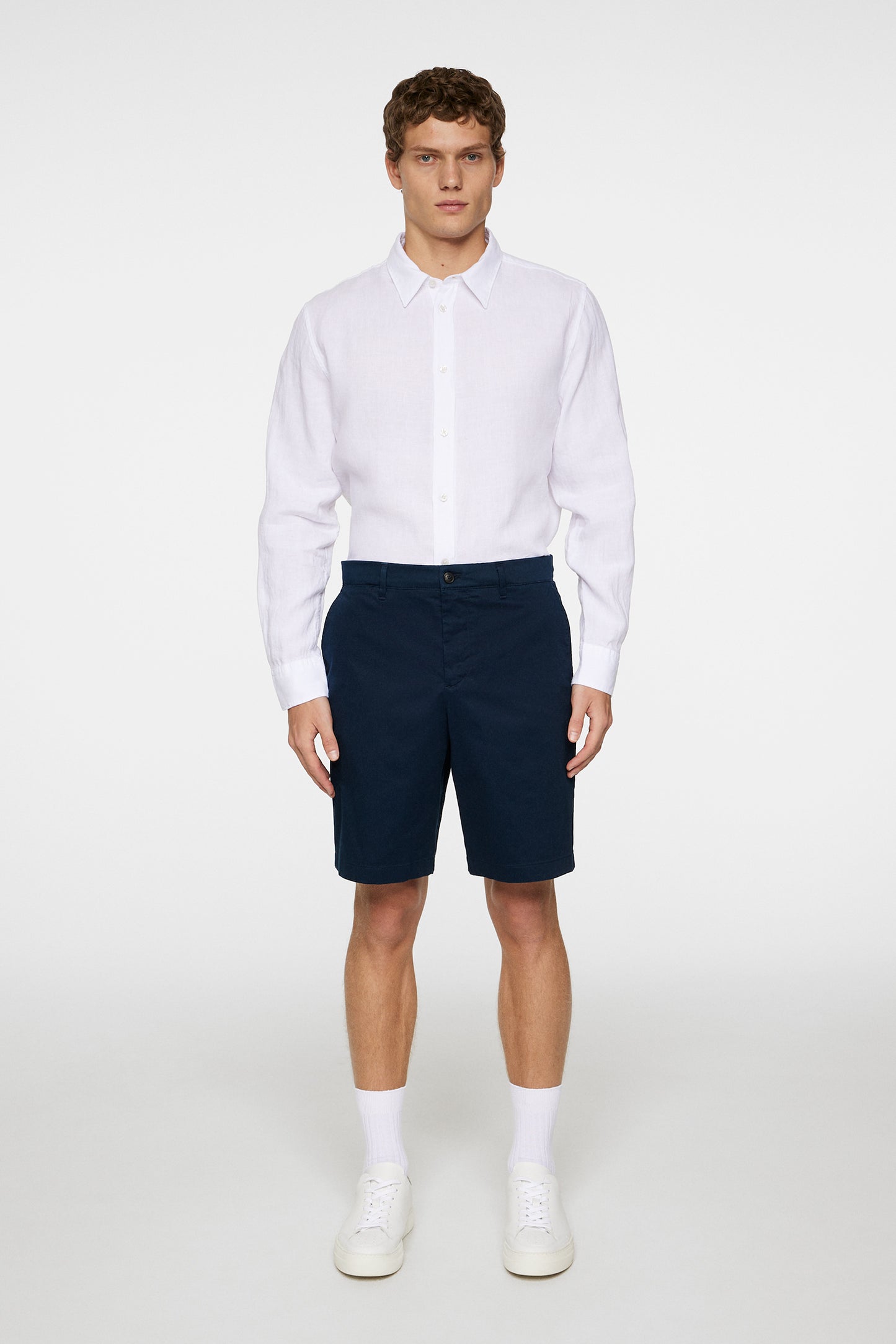Shane Cloud Satin Shorts in JL Navy by J.Lindeberg