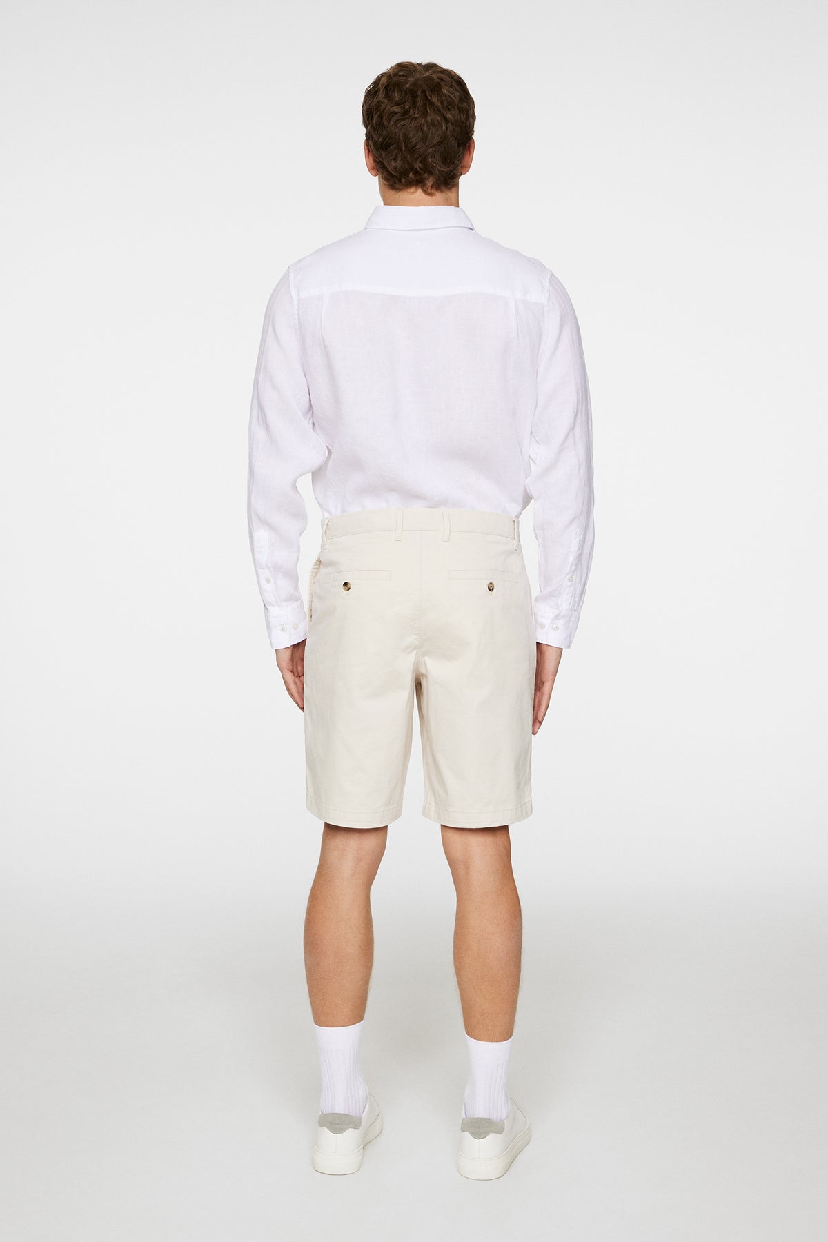 Shane Cloud Satin Shorts in Moonbeam by J.Lindeberg