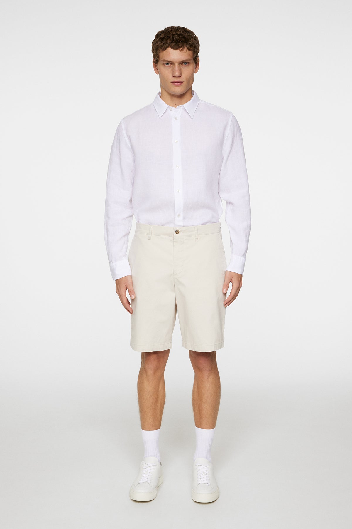 Shane Cloud Satin Shorts in Moonbeam by J.Lindeberg