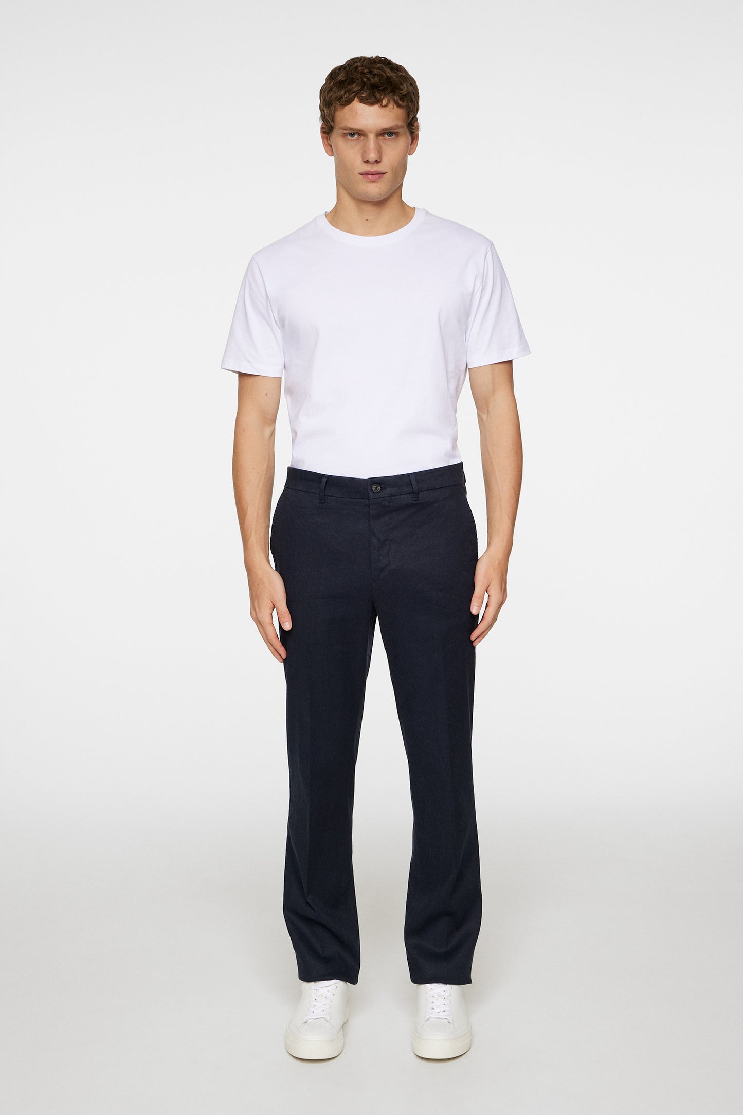 Lois C Linen Stretch Pants in JL Navy by J.Lindeberg
