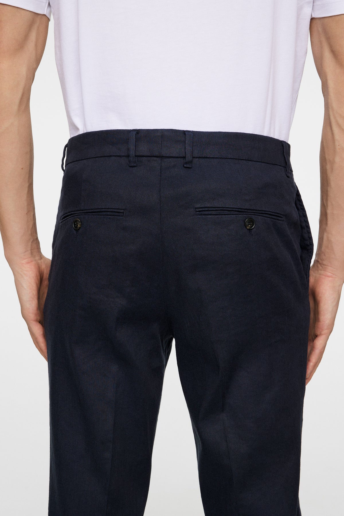 Lois C Linen Stretch Pants in JL Navy by J.Lindeberg