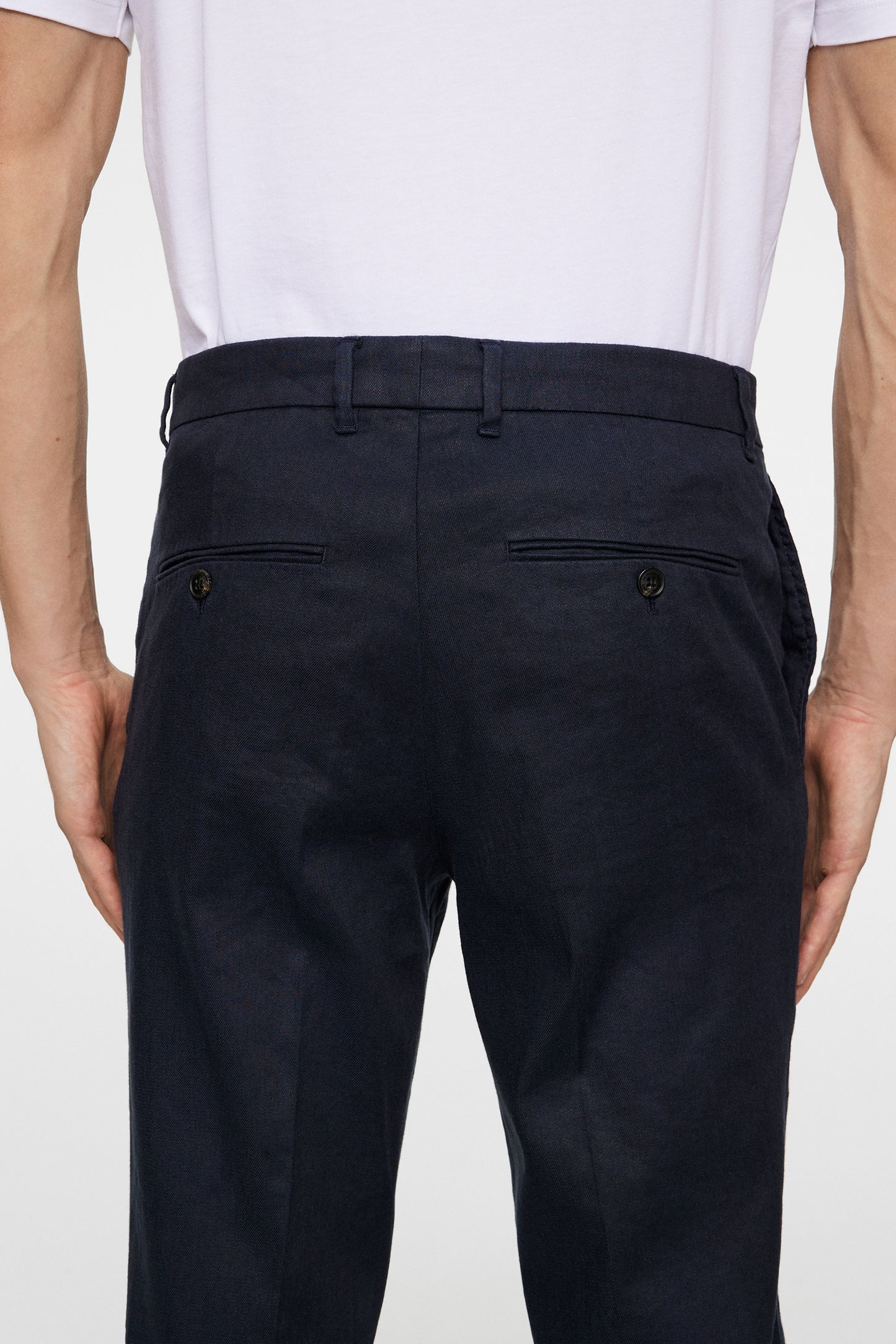 Lois C Linen Stretch Pants in JL Navy by J.Lindeberg
