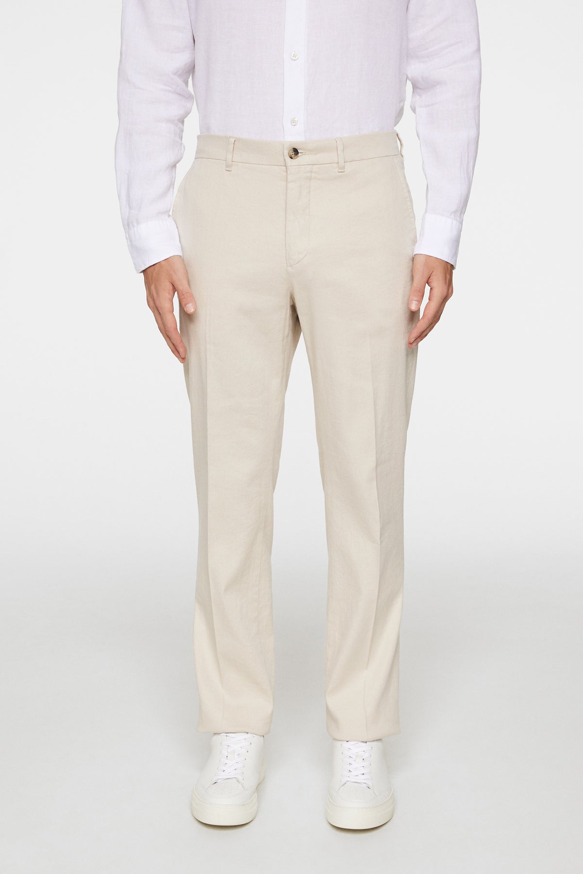Lois C Linen Stretch Pants in Moonbeam by J.Lindeberg
