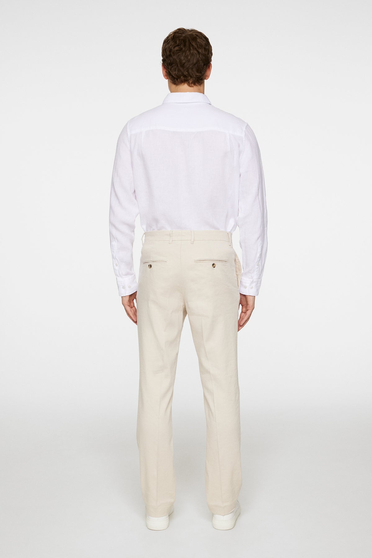 Lois C Linen Stretch Pants in Moonbeam by J.Lindeberg