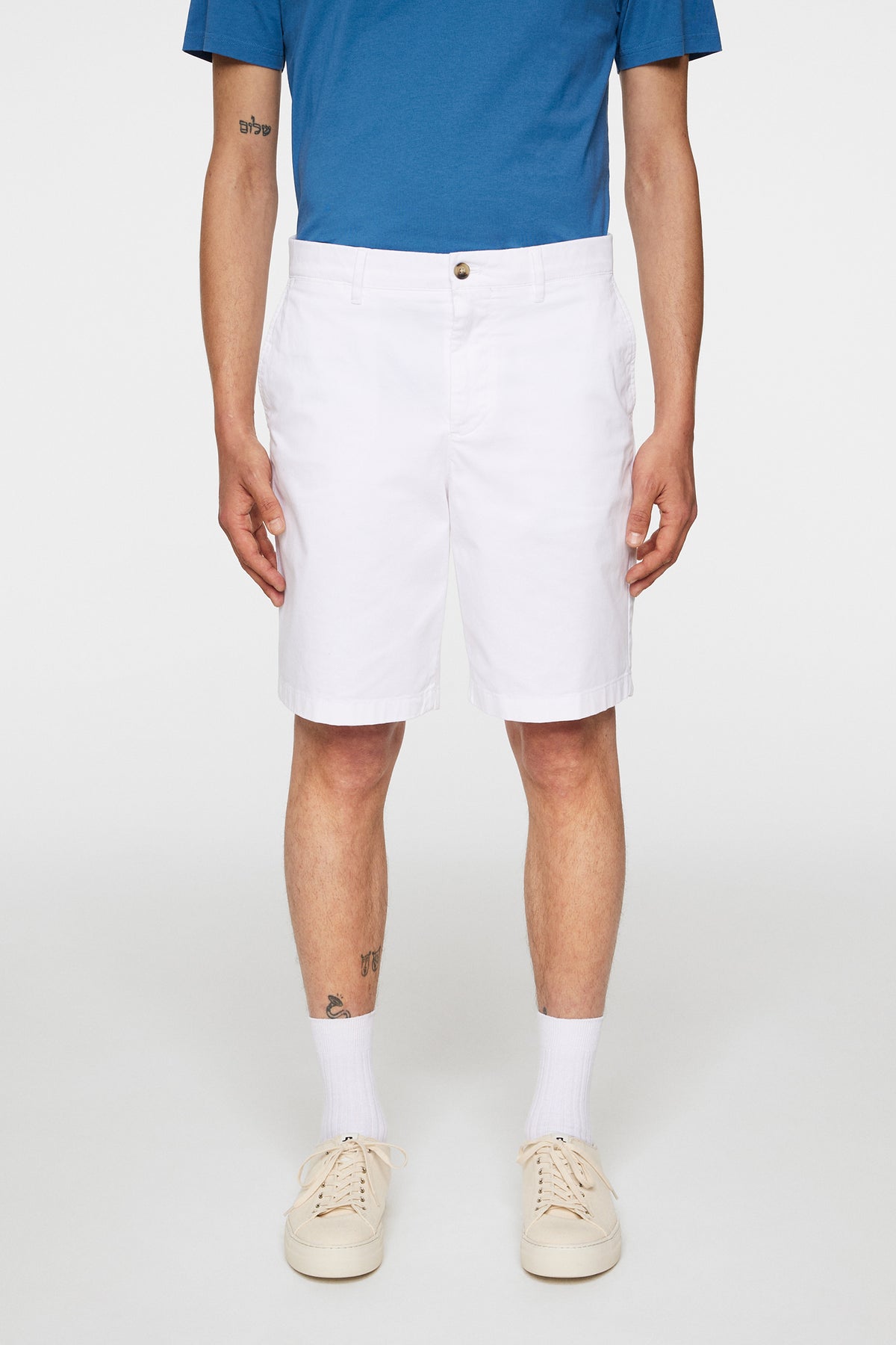 Shane Cloud Satin Shorts in White by J.Lindeberg
