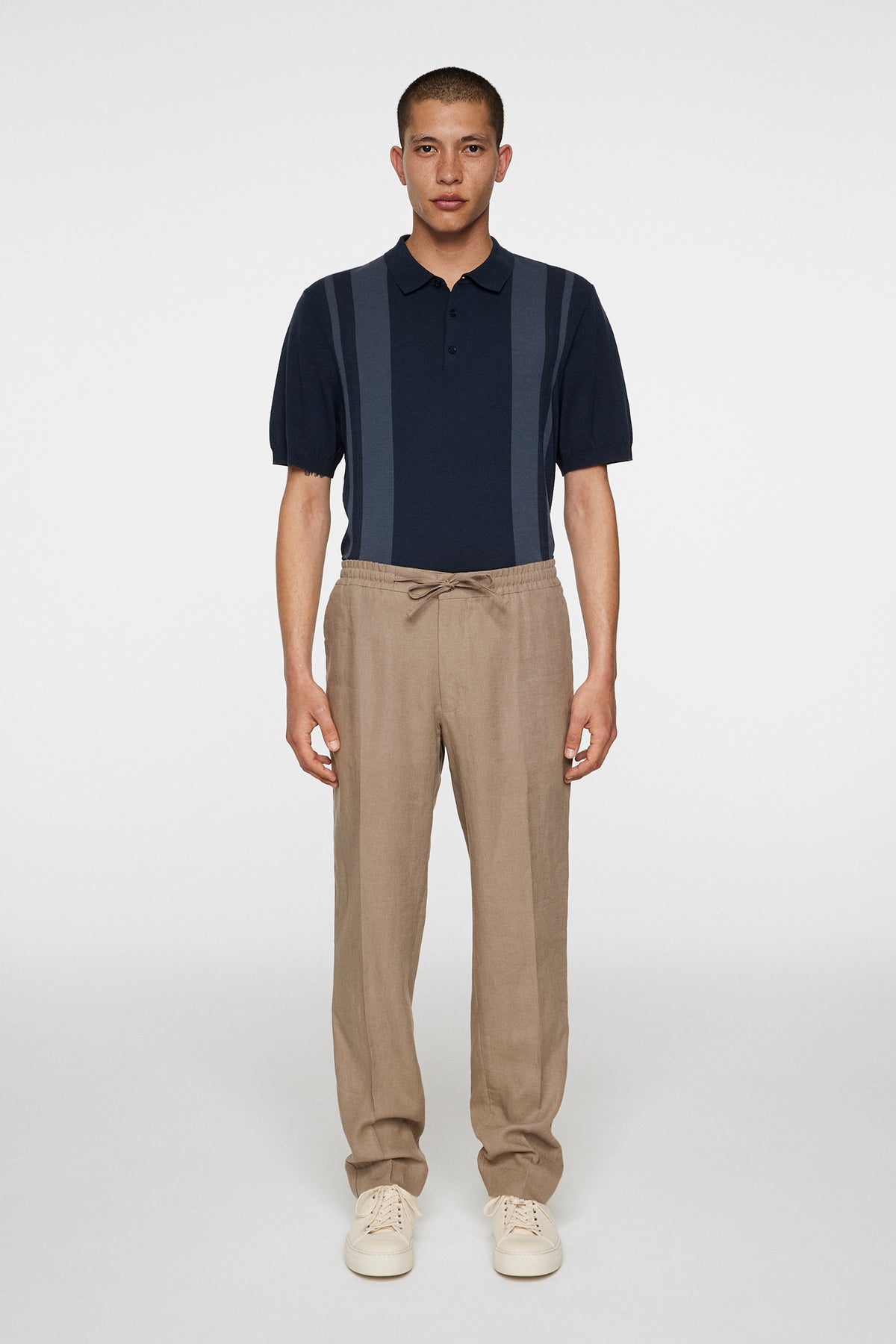 Soren Drape Linen Pants in Sepia Tint by J.Lindeberg