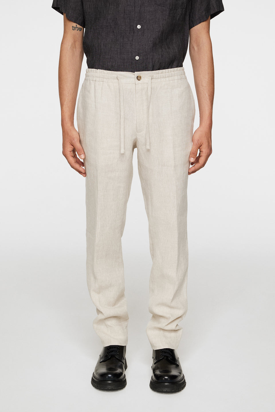 Soren Drape Linen Pants / Moonbeam