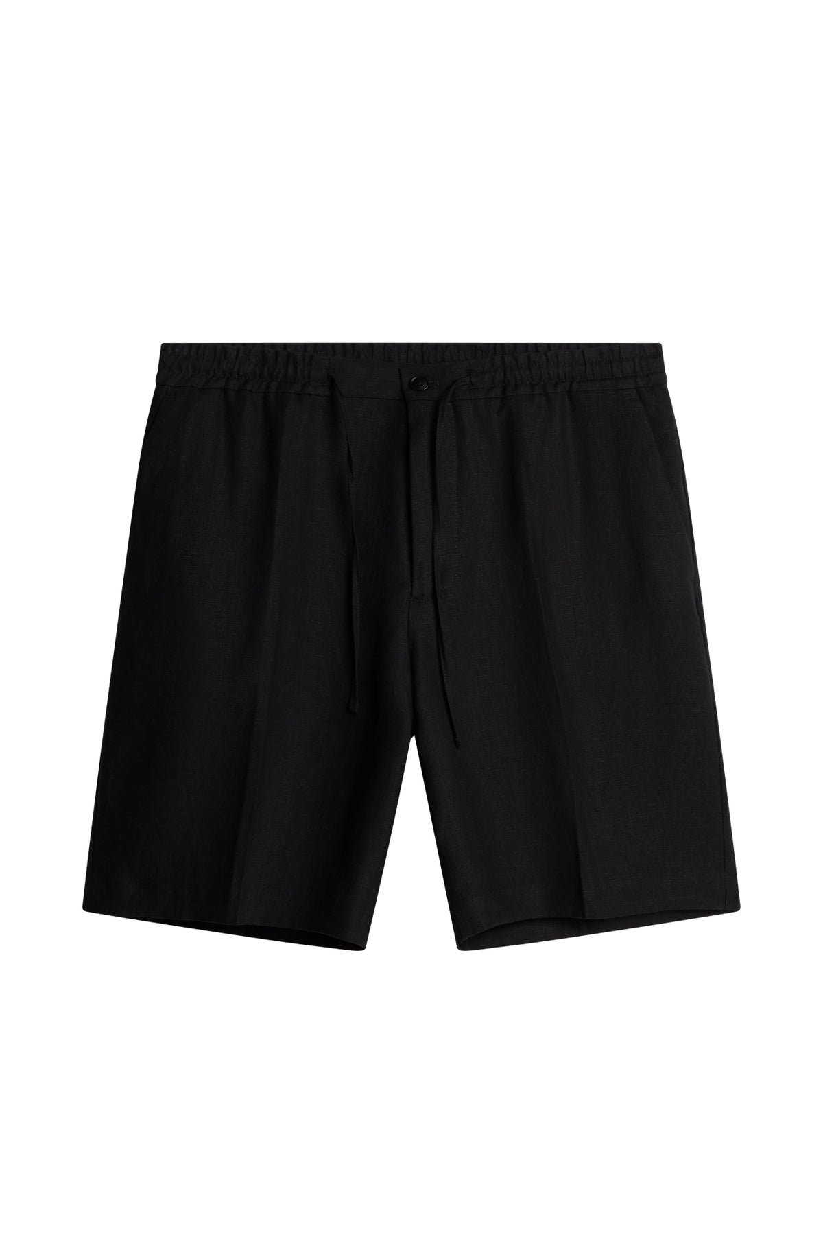 Brady Drape Linen Shorts in Black by J.Lindeberg