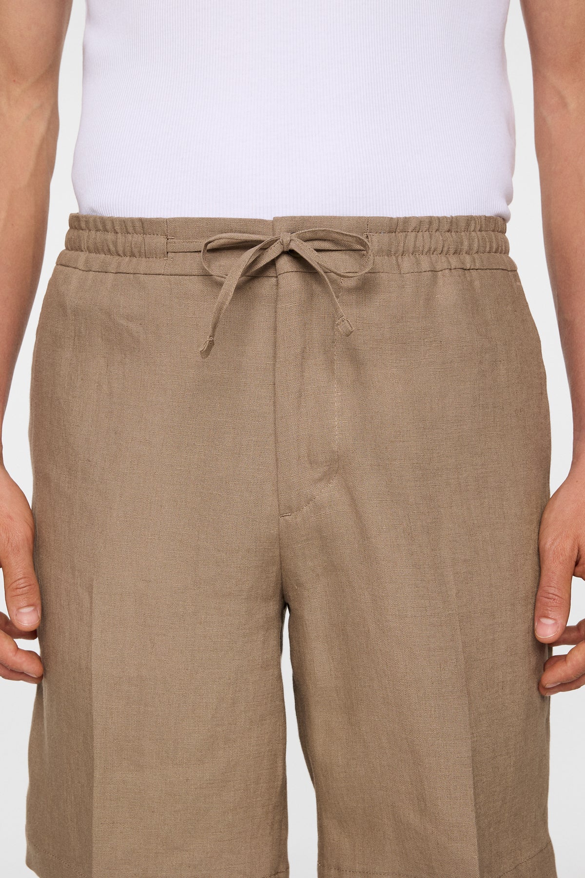 Brady Drape Linen Shorts in Sepia Tint by J.Lindeberg
