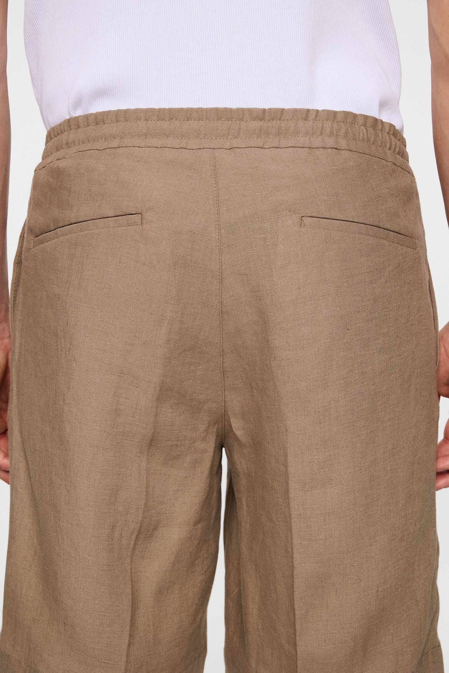 Brady Drape Linen Shorts in Sepia Tint by J.Lindeberg