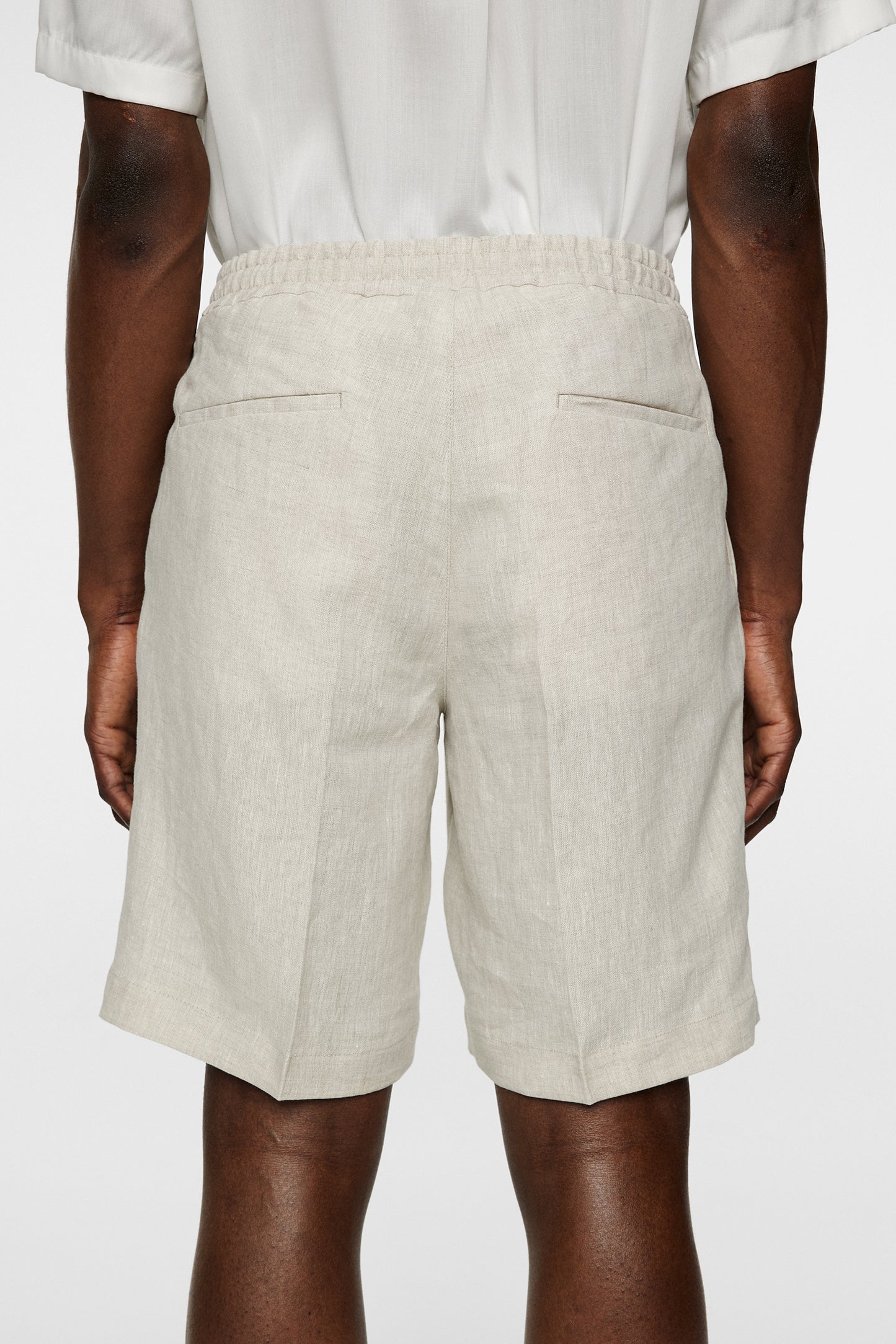 Brady Drape Linen Shorts in Moonbeam by J.Lindeberg