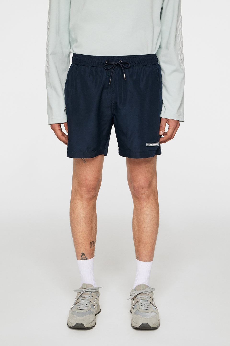Banks Solid Swim Trunks / JL Navy