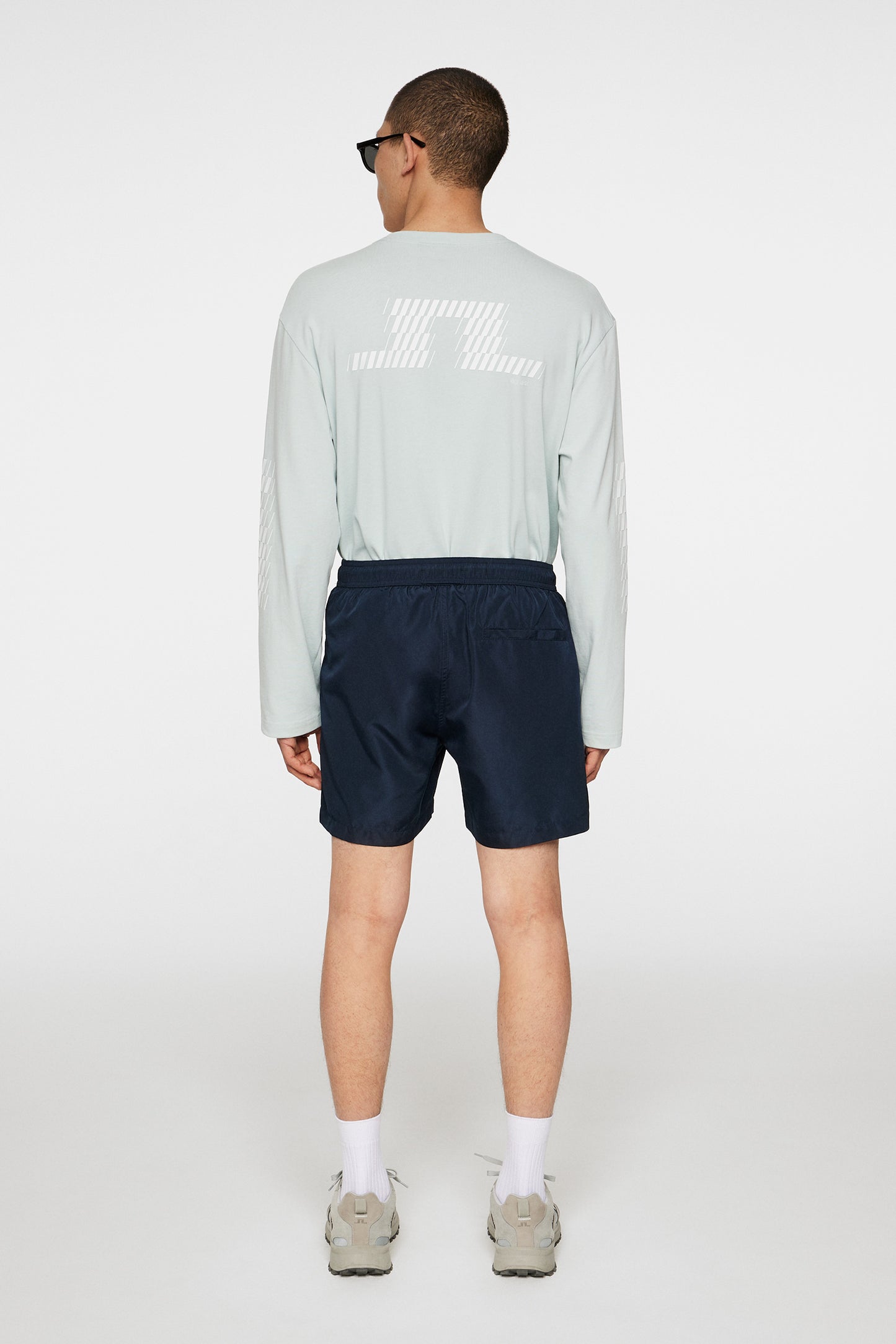 Banks Solid Swim Trunks in JL Navy by J.Lindeberg