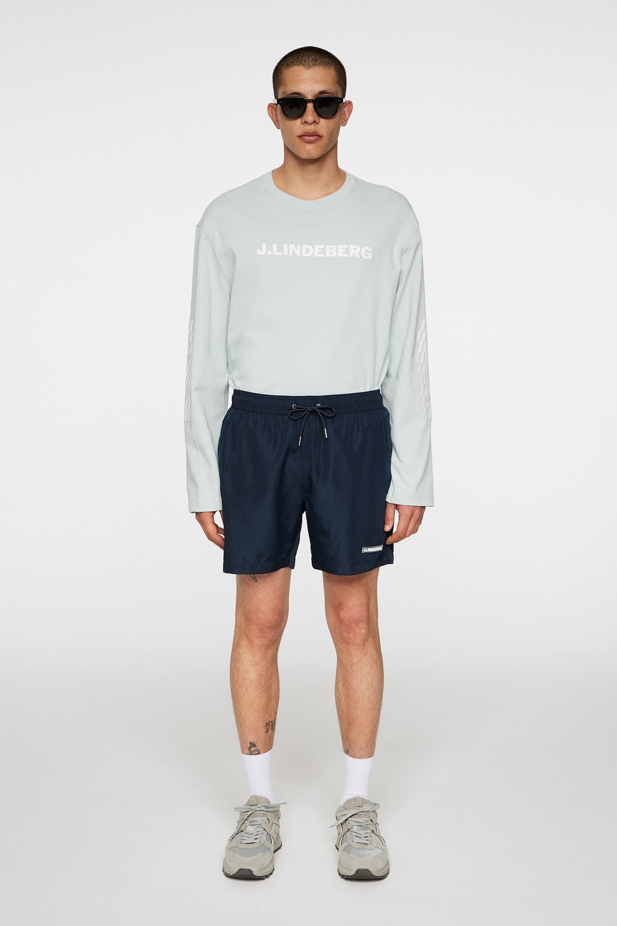 Banks Solid Swim Trunks in JL Navy by J.Lindeberg