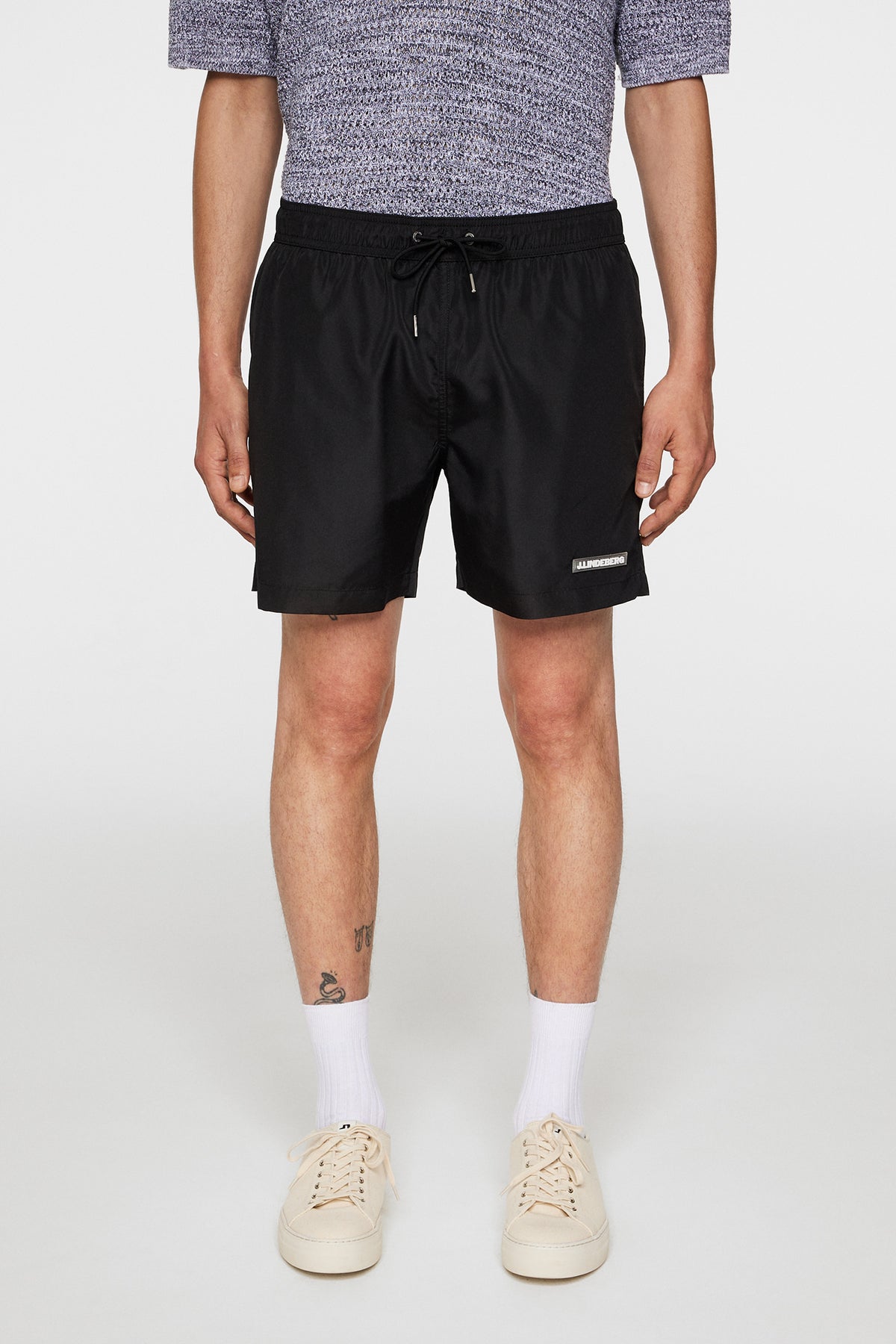 Banks Solid Swim Trunks in Black by J.Lindeberg