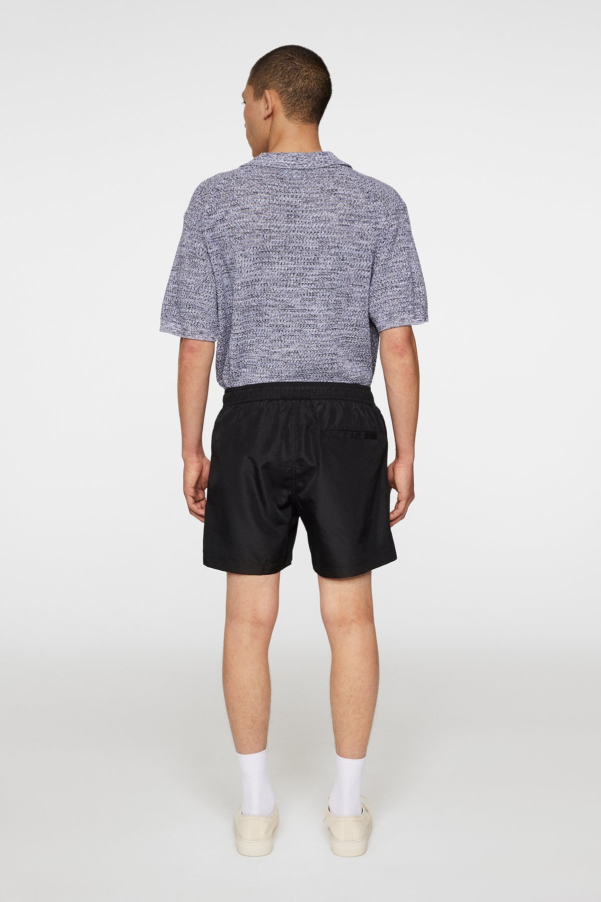 Banks Solid Swim Trunks in Black by J.Lindeberg