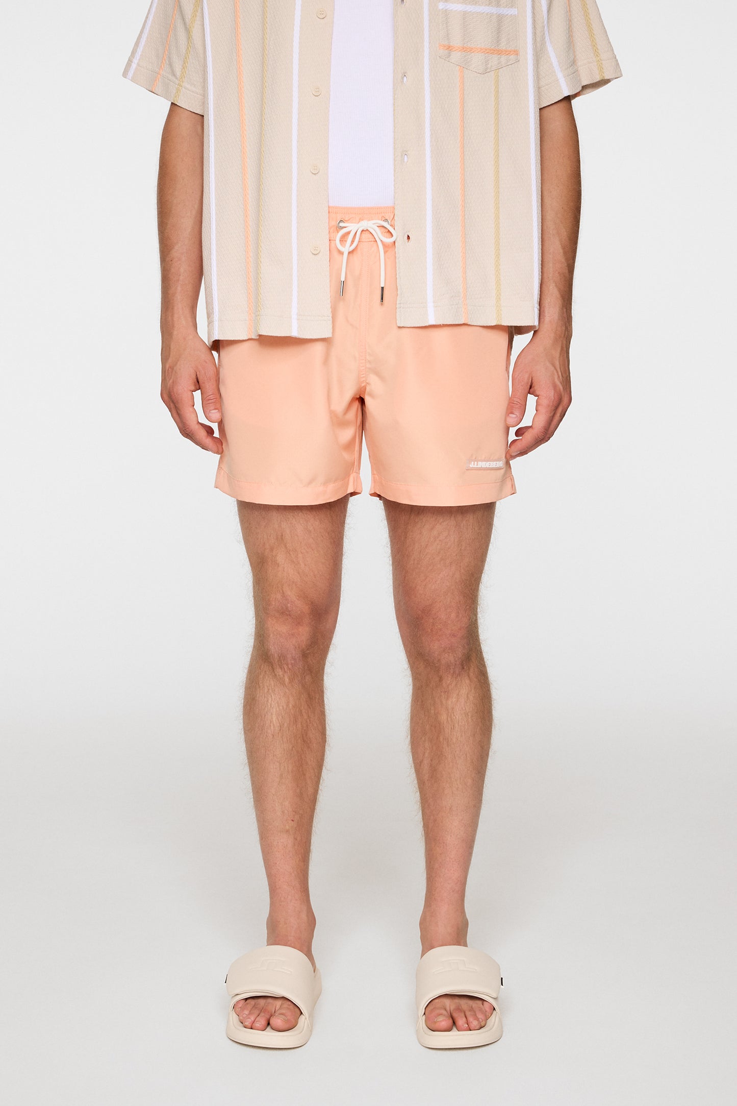 Banks Solid Swim Trunks in Mock Orange by J.Lindeberg
