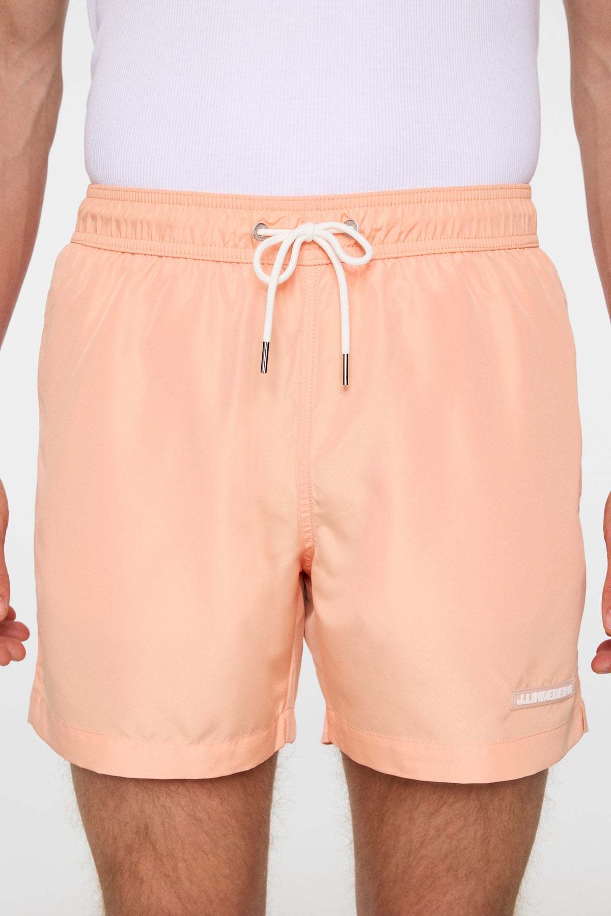 Banks Solid Swim Trunks in Mock Orange by J.Lindeberg