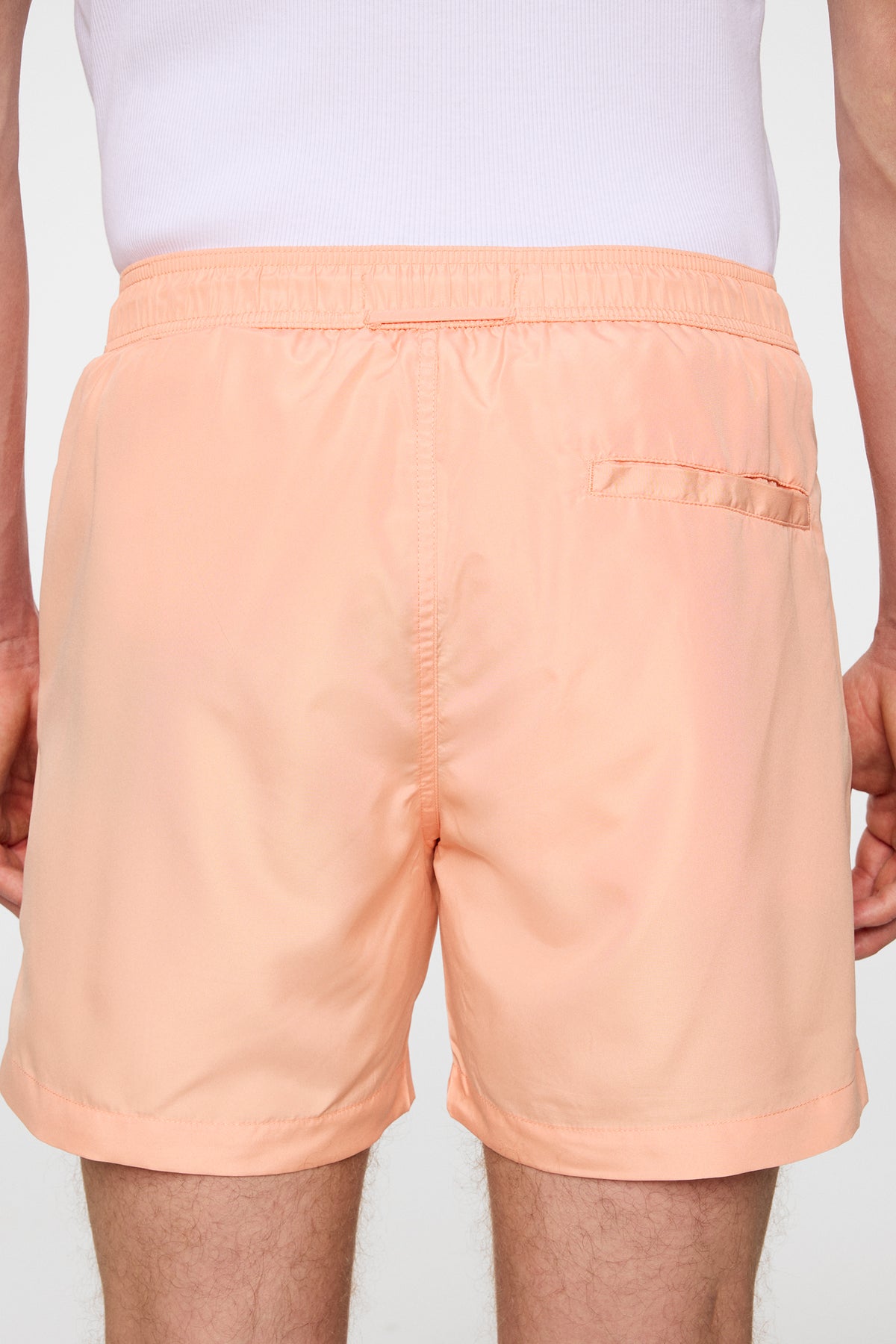 Banks Solid Swim Trunks in Mock Orange by J.Lindeberg