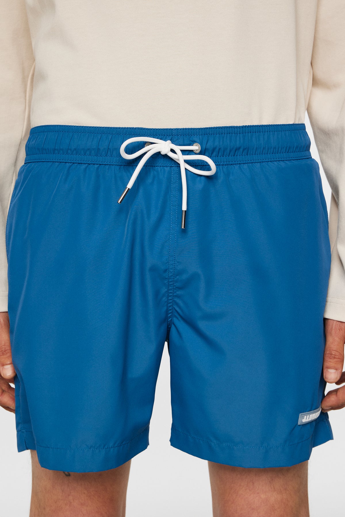 Banks Solid Swim Trunks in Dark Blue by J.Lindeberg