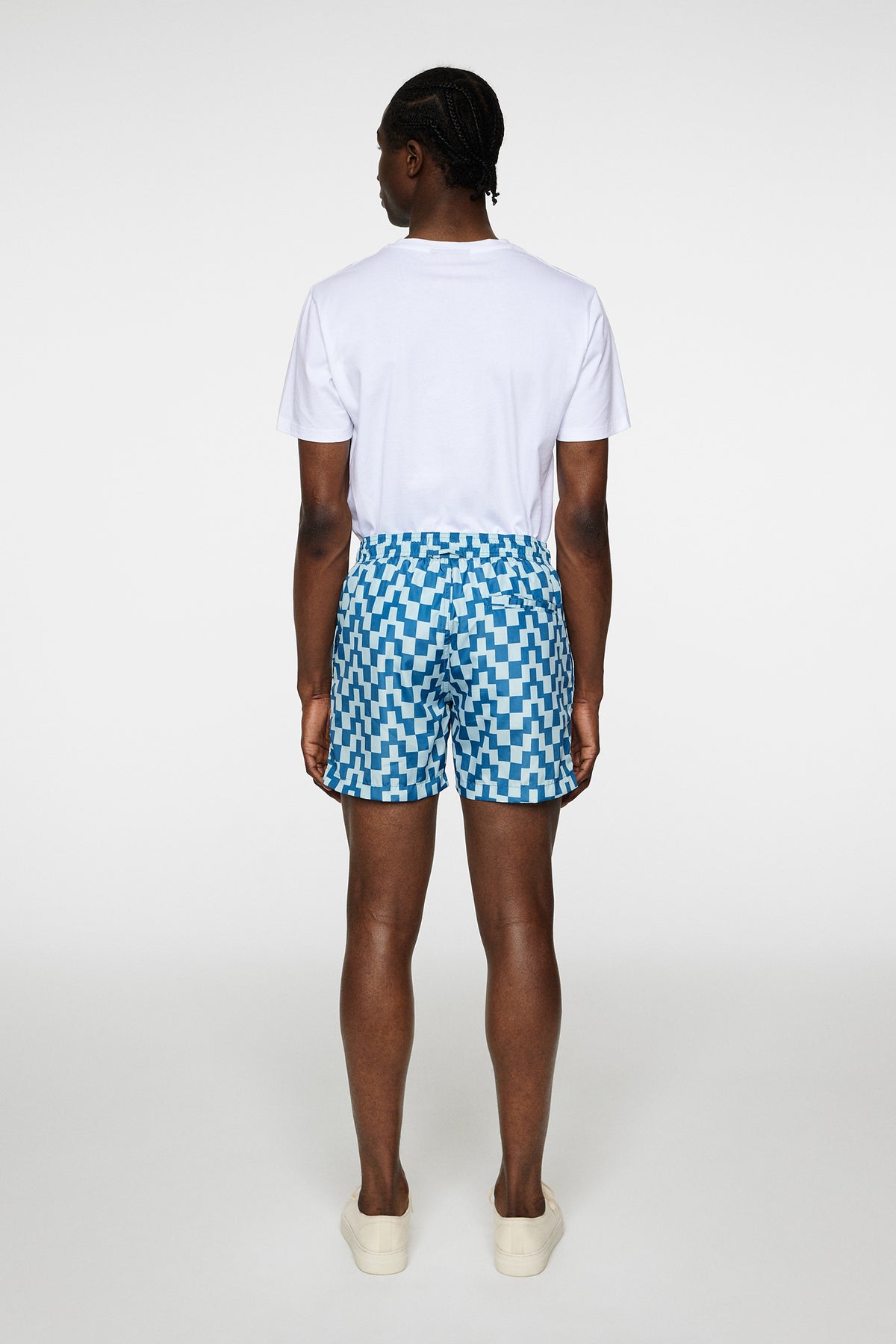 Banks Bridge Stack Swim Trunks in Bridge Stack Blue M by J.Lindeberg