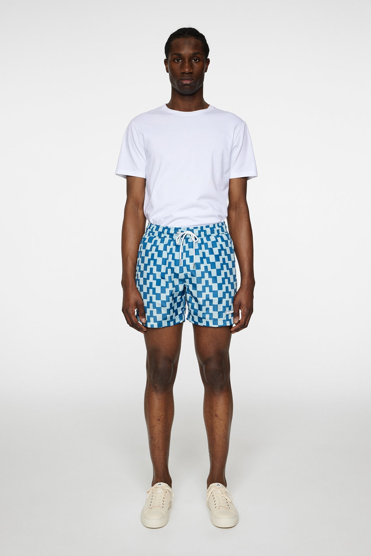 Banks Bridge Stack Swim Trunks in Bridge Stack Blue M by J.Lindeberg