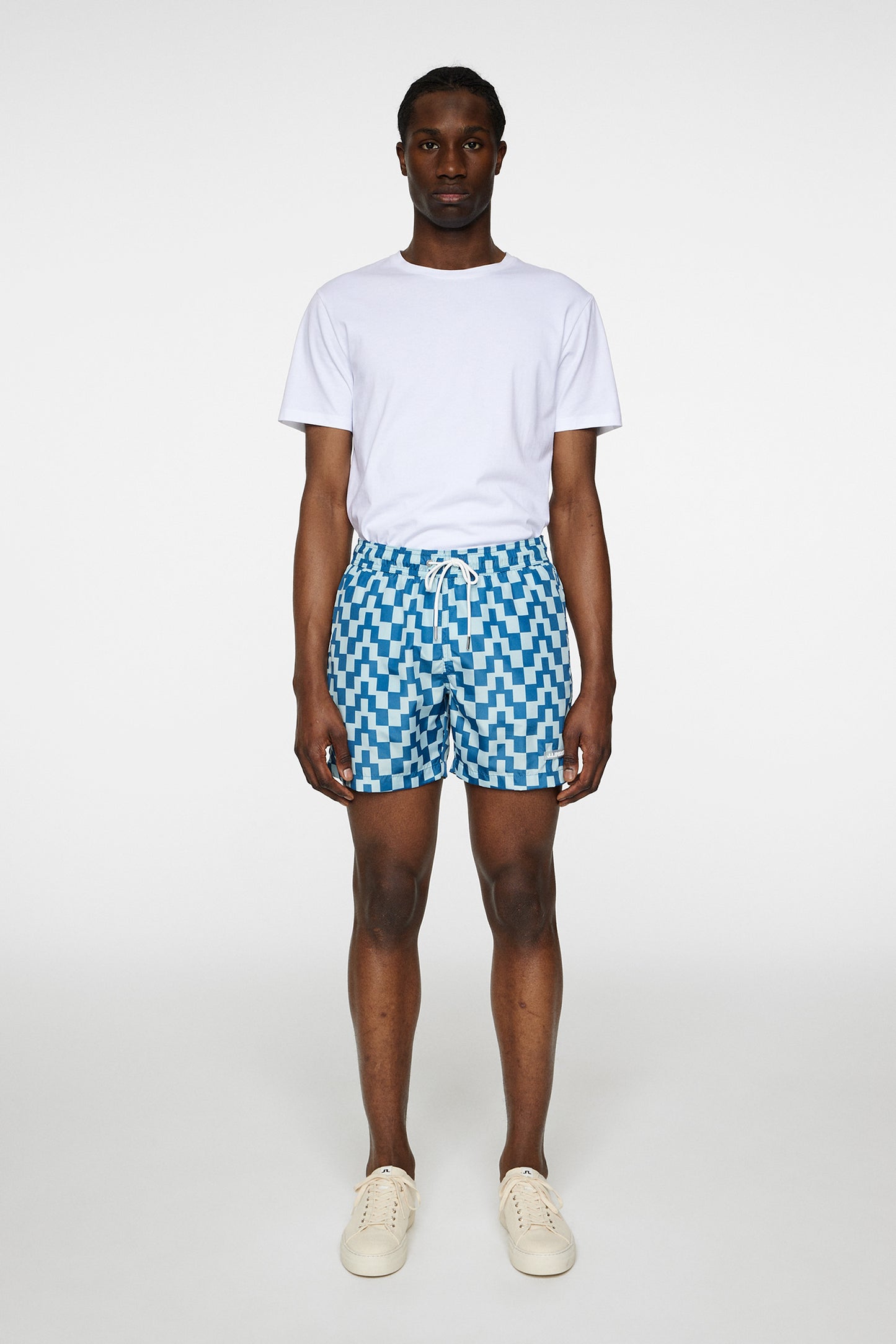 Banks Bridge Stack Swim Trunks in Bridge Stack Blue M by J.Lindeberg