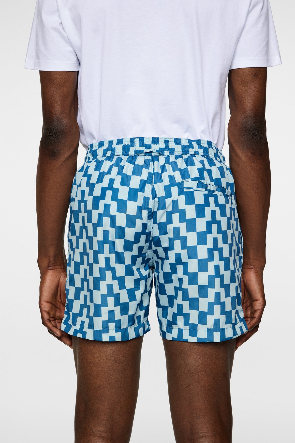 Banks Bridge Stack Swim Trunks in Bridge Stack Blue M by J.Lindeberg