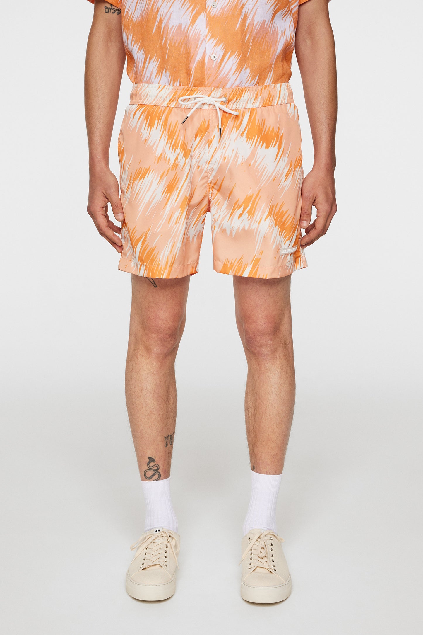 Banks Thunderstorm Swim Trunks in Thunderstorm Orange M by J.Lindeberg