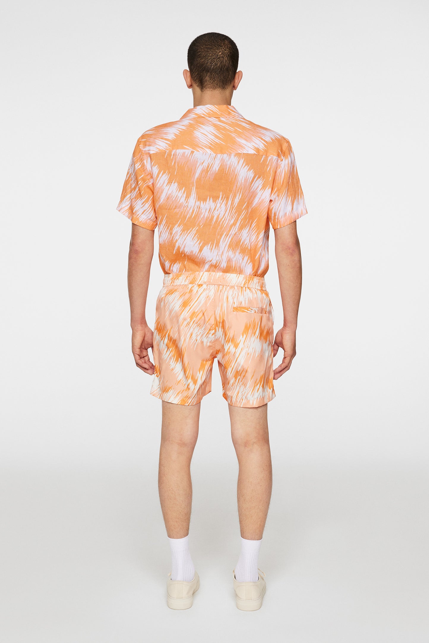 Banks Thunderstorm Swim Trunks in Thunderstorm Orange M by J.Lindeberg