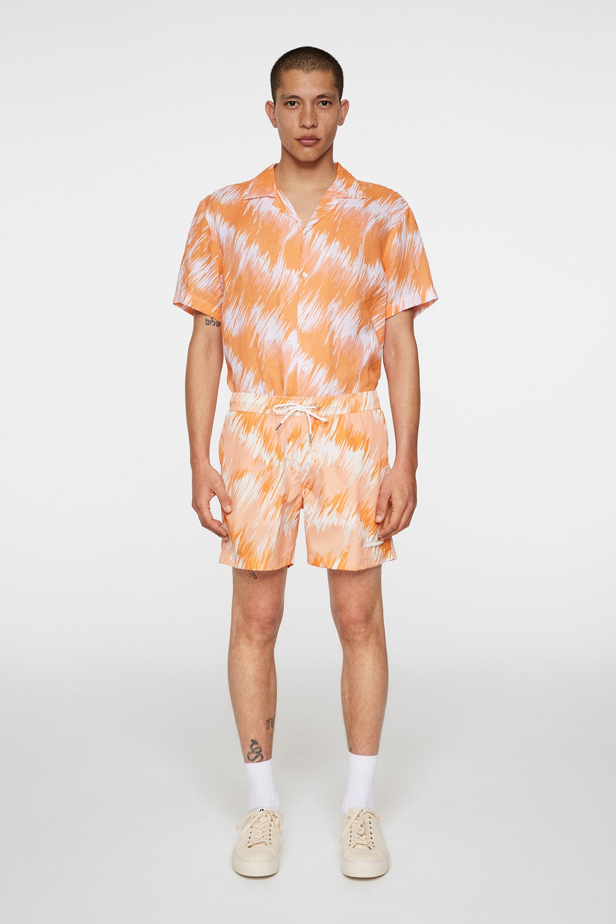 Banks Thunderstorm Swim Trunks in Thunderstorm Orange M by J.Lindeberg