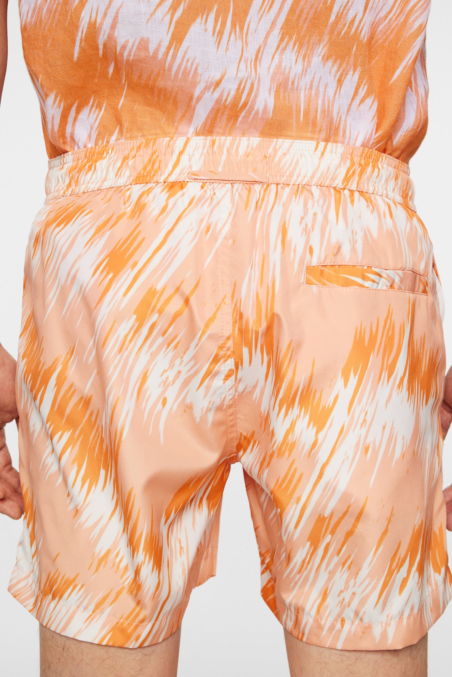 Banks Thunderstorm Swim Trunks in Thunderstorm Orange M by J.Lindeberg