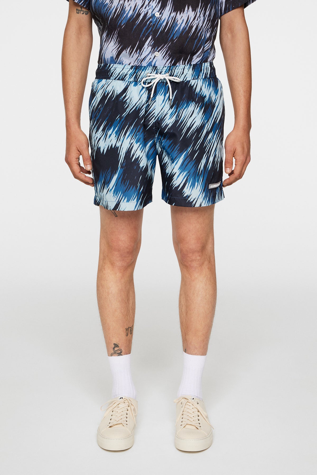 Banks Thunderstorm Swim Trunks in Thunderstorm Navy M by J.Lindeberg