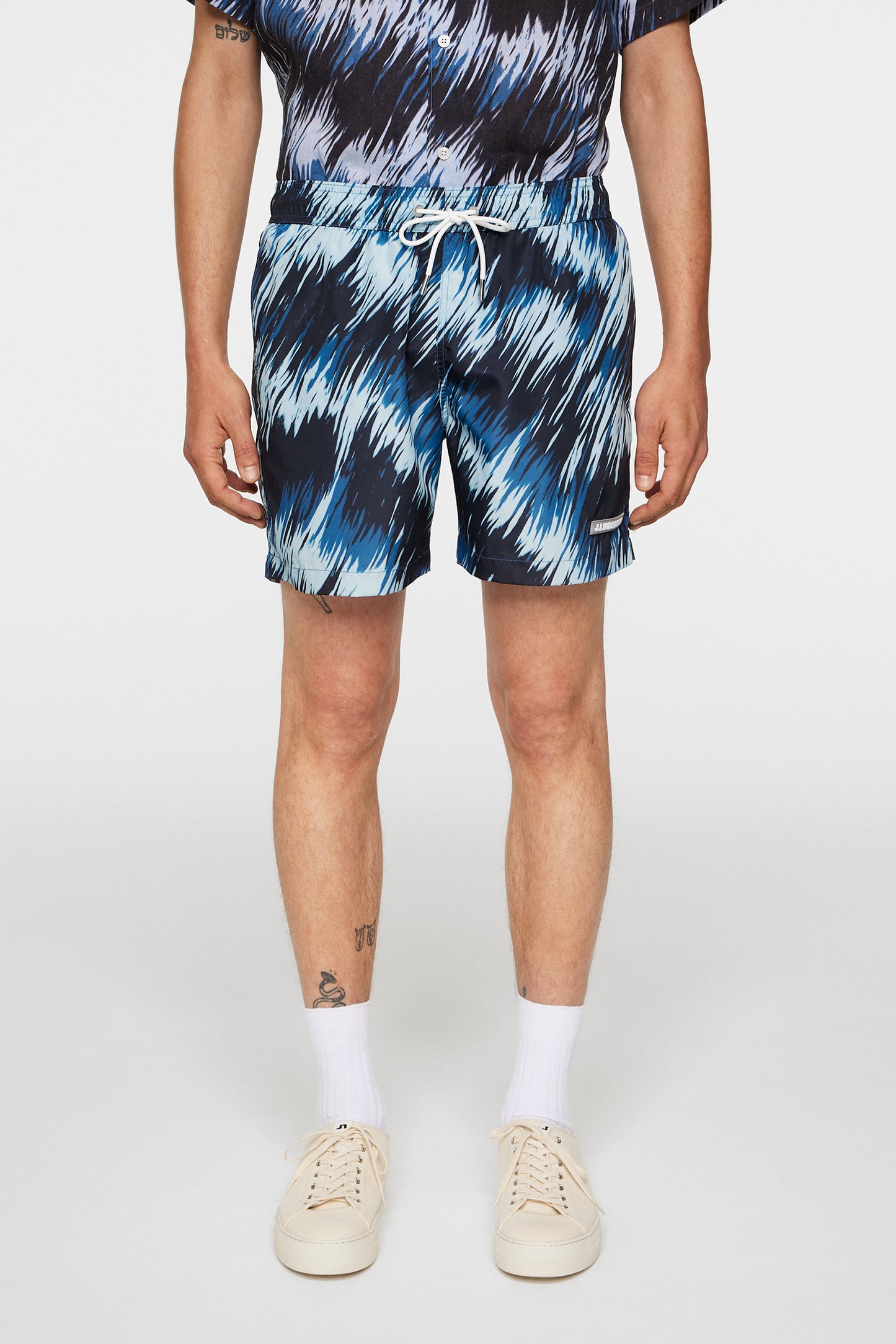 Banks Thunderstorm Swim Trunks in Thunderstorm Navy M by J.Lindeberg