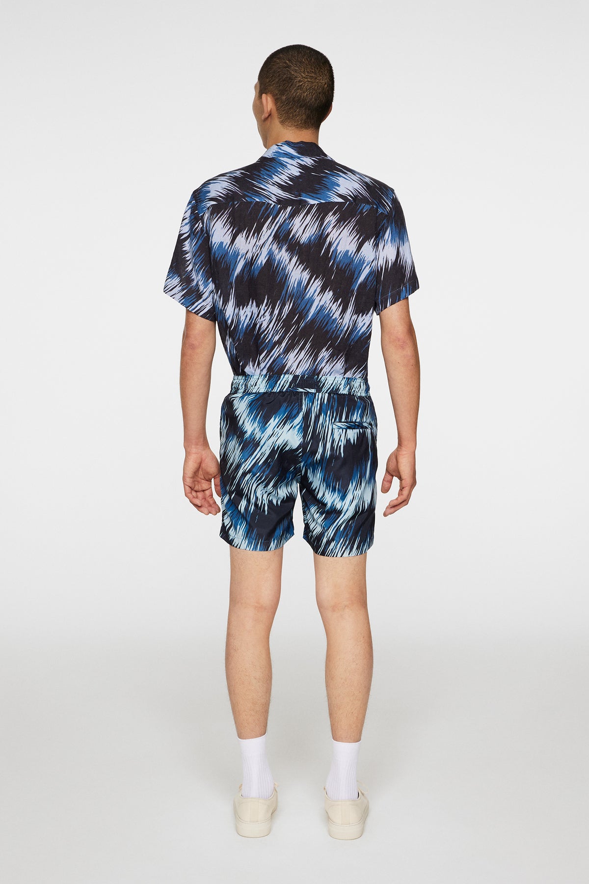 Banks Thunderstorm Swim Trunks in Thunderstorm Navy M by J.Lindeberg