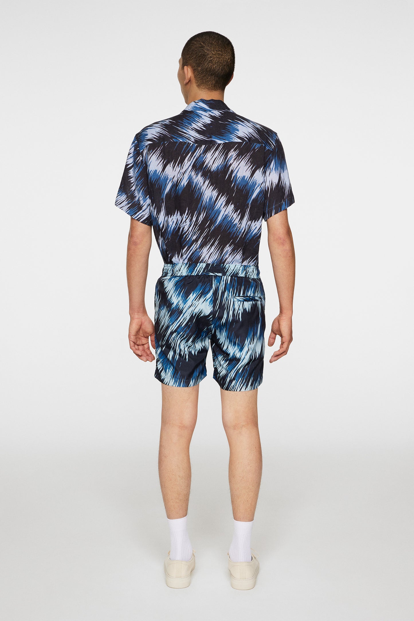 Banks Thunderstorm Swim Trunks in Thunderstorm Navy M by J.Lindeberg
