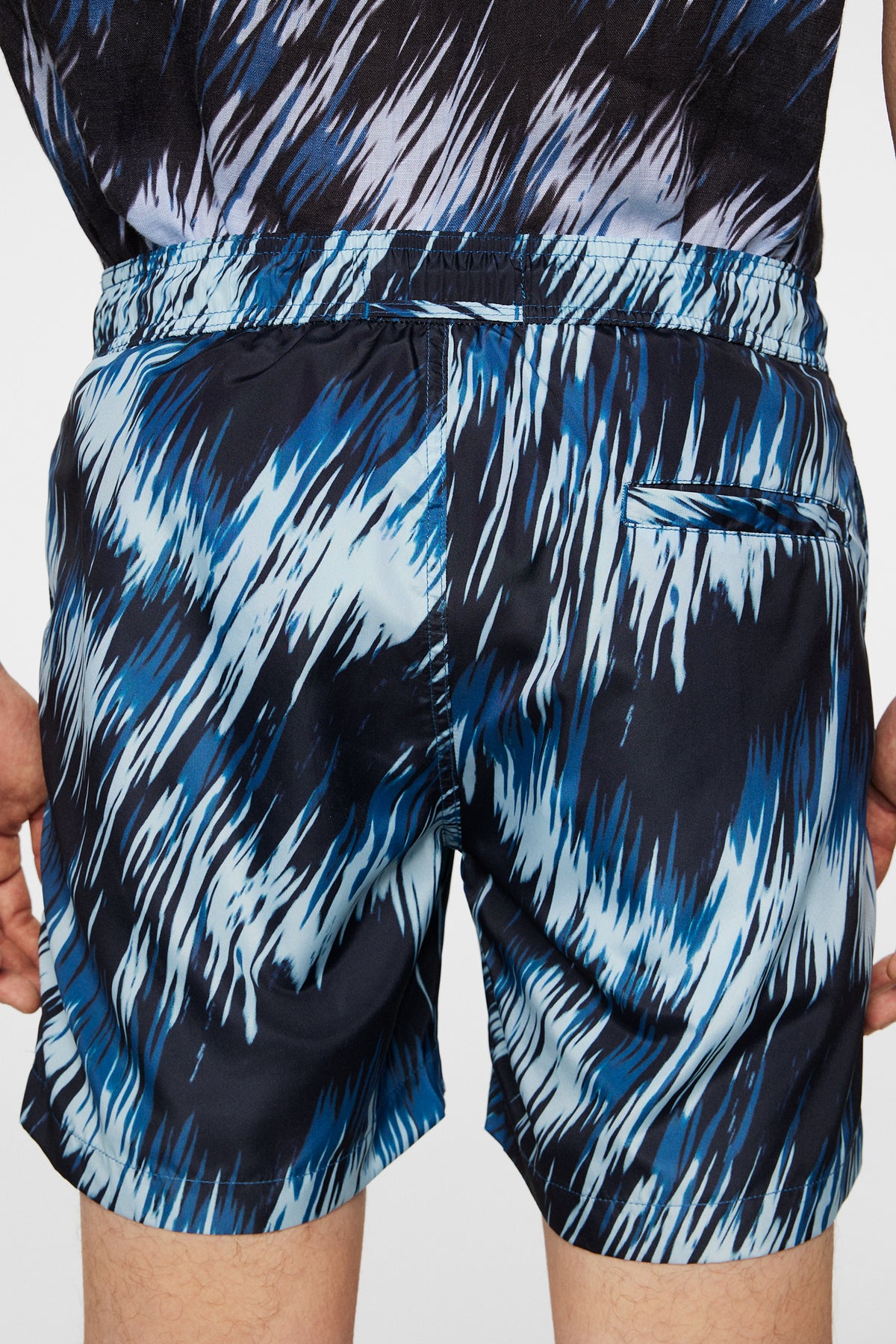 Banks Thunderstorm Swim Trunks in Thunderstorm Navy M by J.Lindeberg