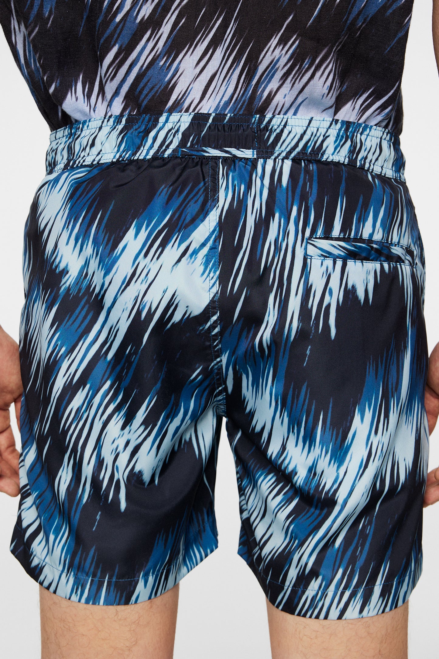 Banks Thunderstorm Swim Trunks in Thunderstorm Navy M by J.Lindeberg