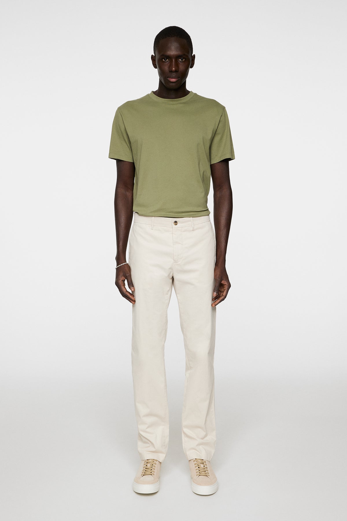 Ched Cloud Satin Pants in Moonbeam by J.Lindeberg