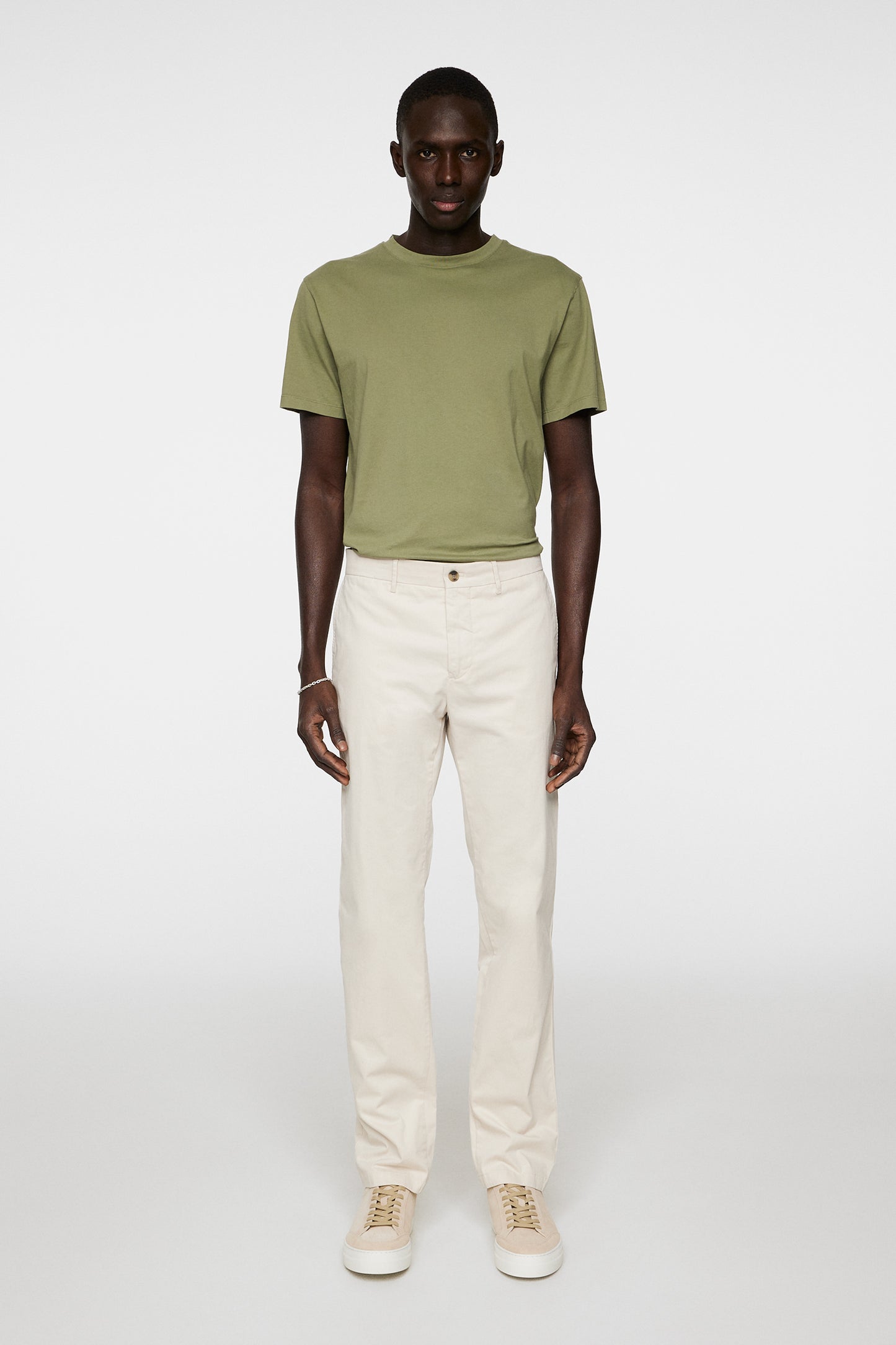 Ched Cloud Satin Pants in Moonbeam by J.Lindeberg