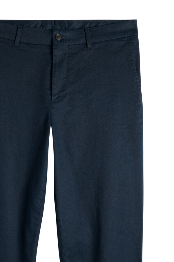 Logan Stretch Linen Pants / JL Navy