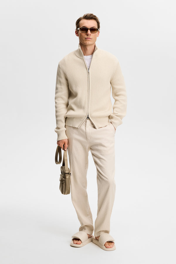 Logan Stretch Linen Pants / Moonbeam