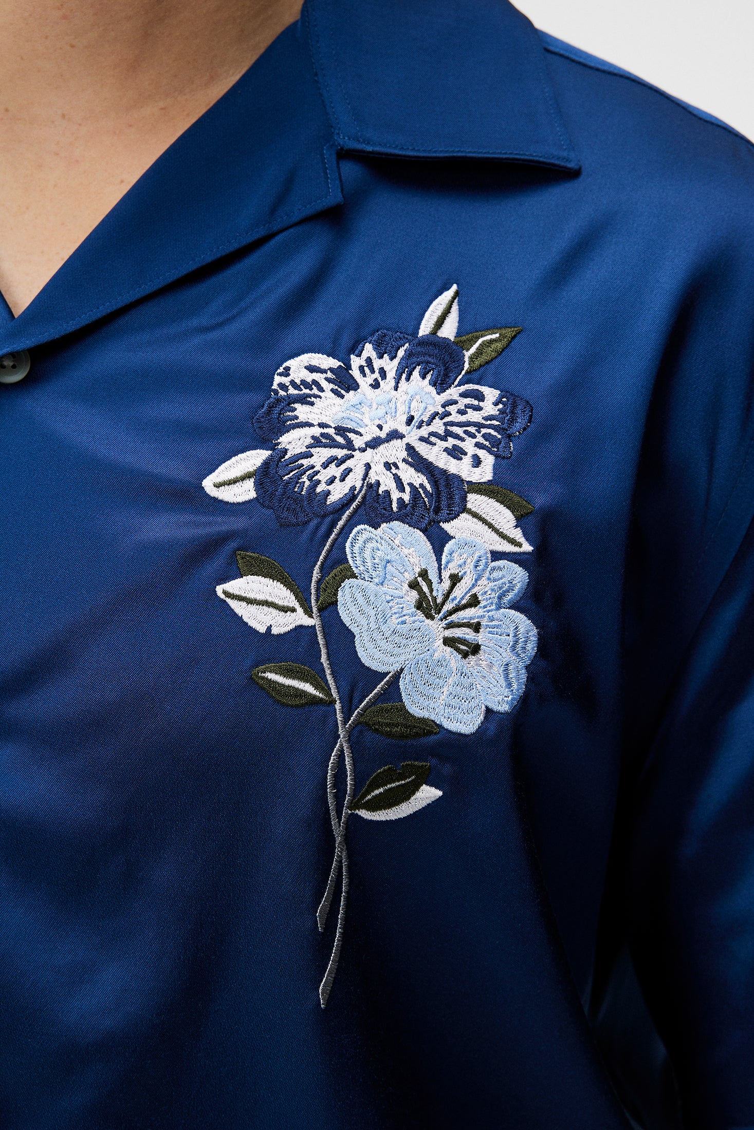 Elliott Satin Embroidered Shirt