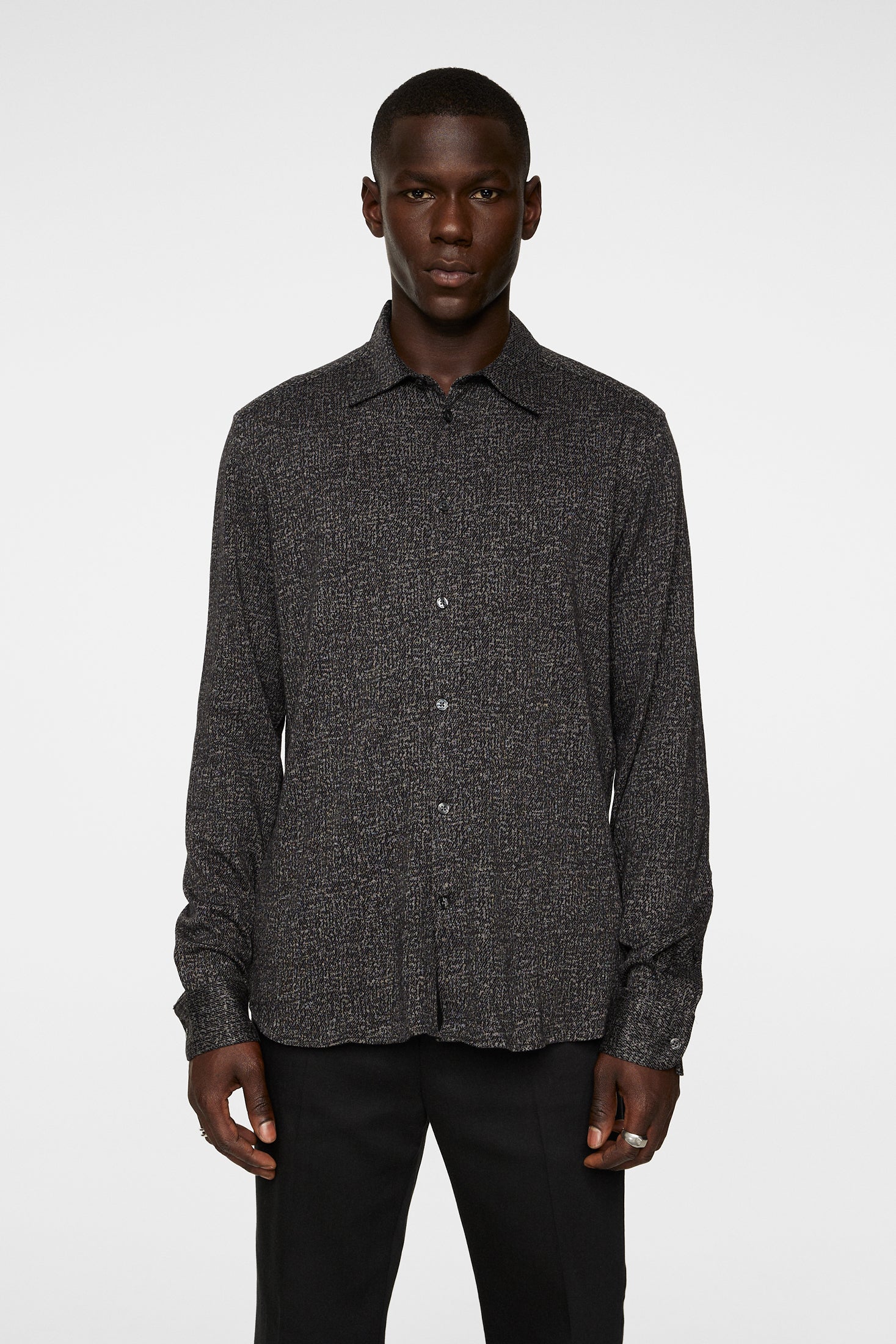 j.lindeberg Reg Stretch Oxf Shirt JL Navy Best Sale | Outdoor Sports