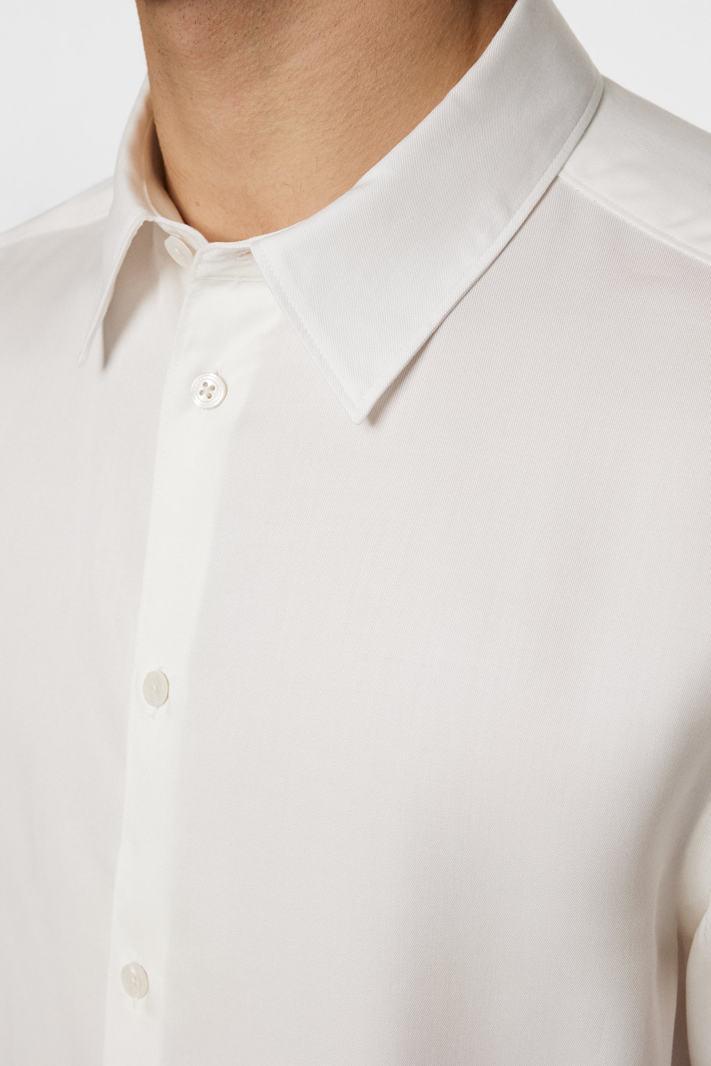 Slim LS Comfort Tencel Shirt in Cloud White by J.Lindeberg