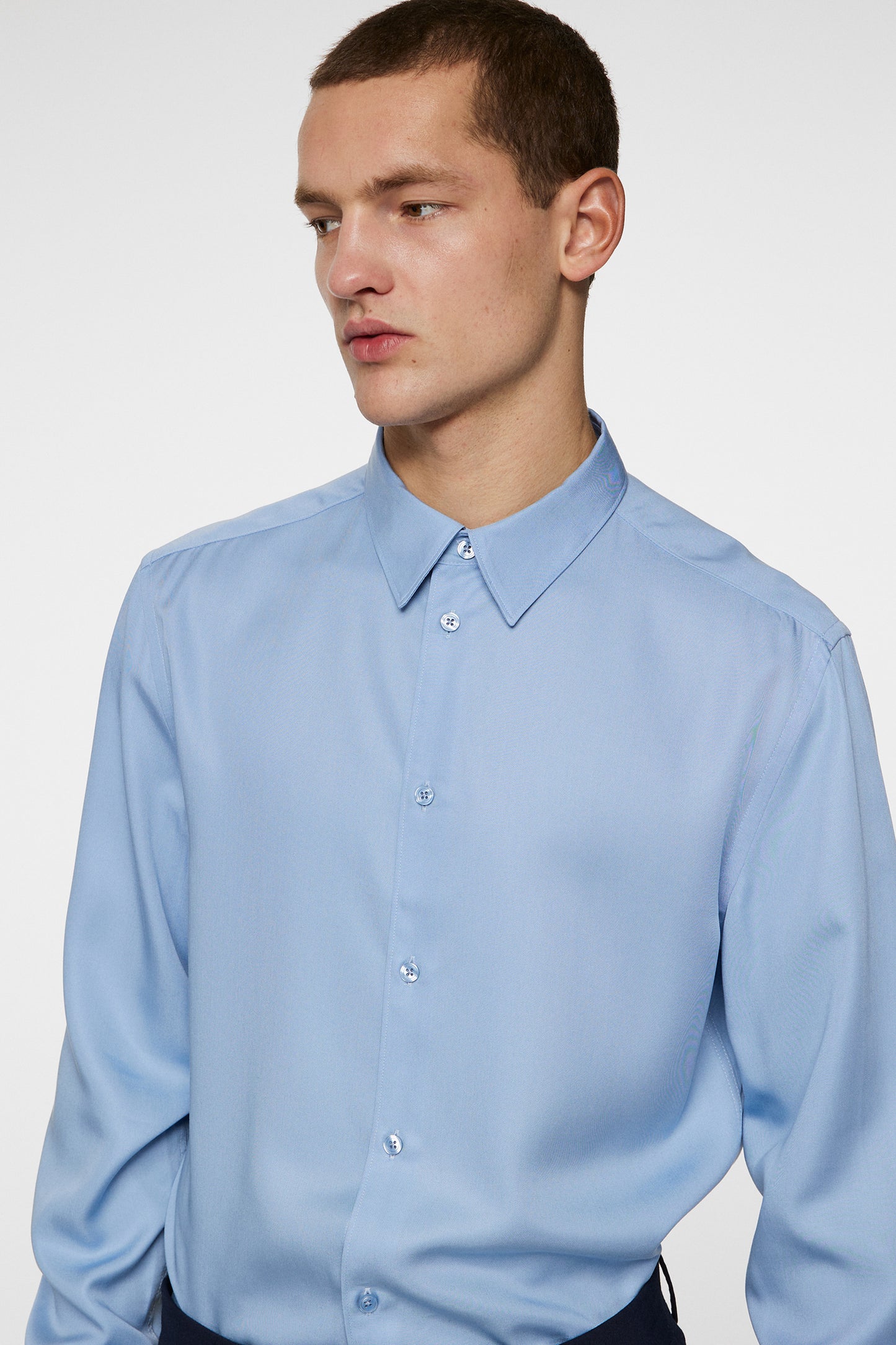 Slim LS Comfort Tencel Shirt in Rain Washed by J.Lindeberg